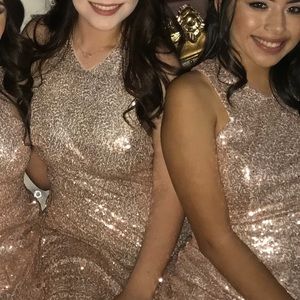 rose gold sequin dress